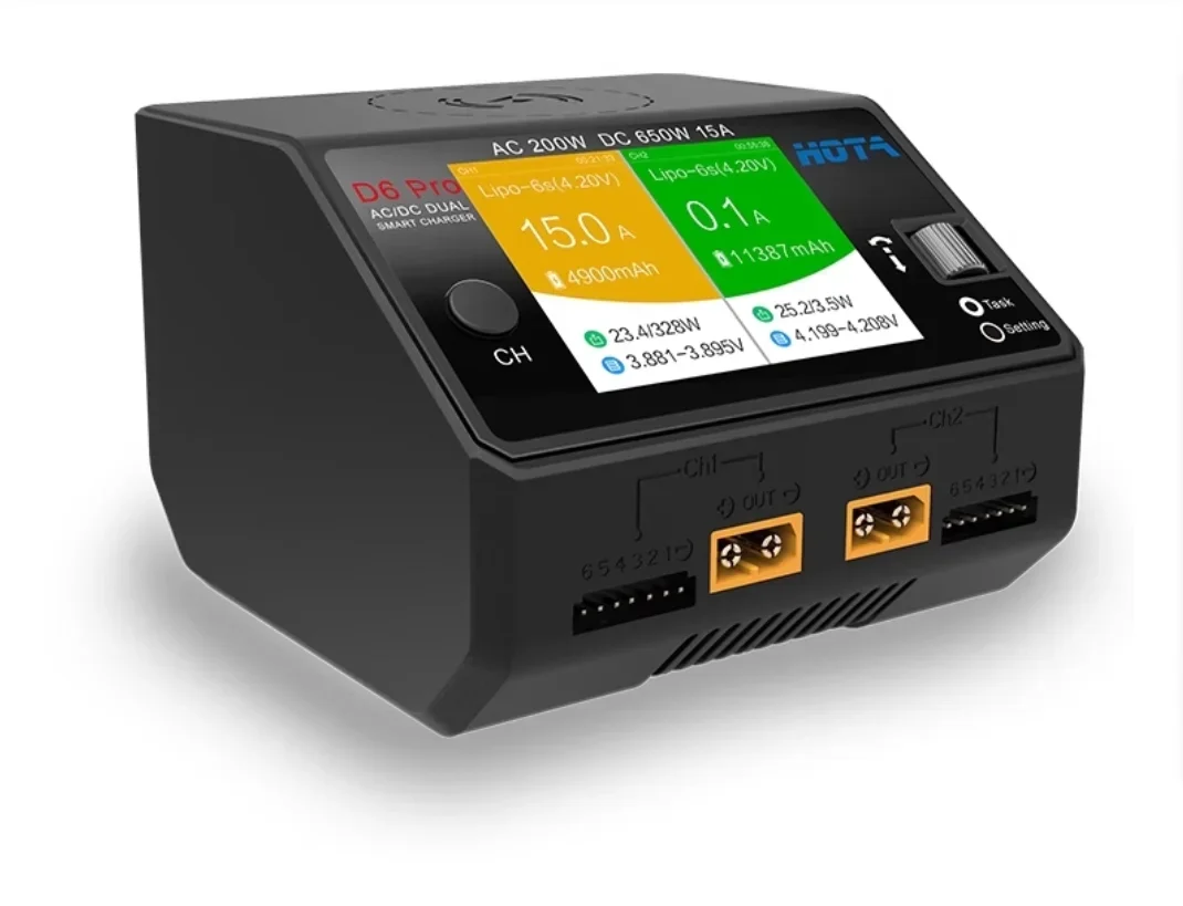 HOTA D6 Pro AC/DC dubbelkanaal - Hota D6 Pro Dual Lipo Charger recensie en prijs