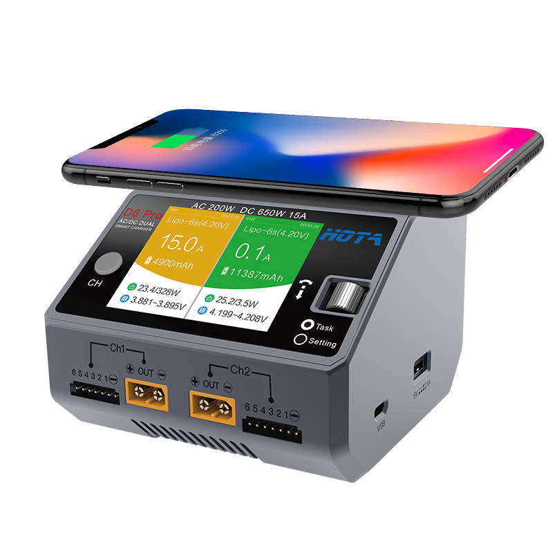 Hota D6 Pro Ac 200W/Dc 650W 15 - Hota D6 Pro Dual Lipo Charger recensie en prijs