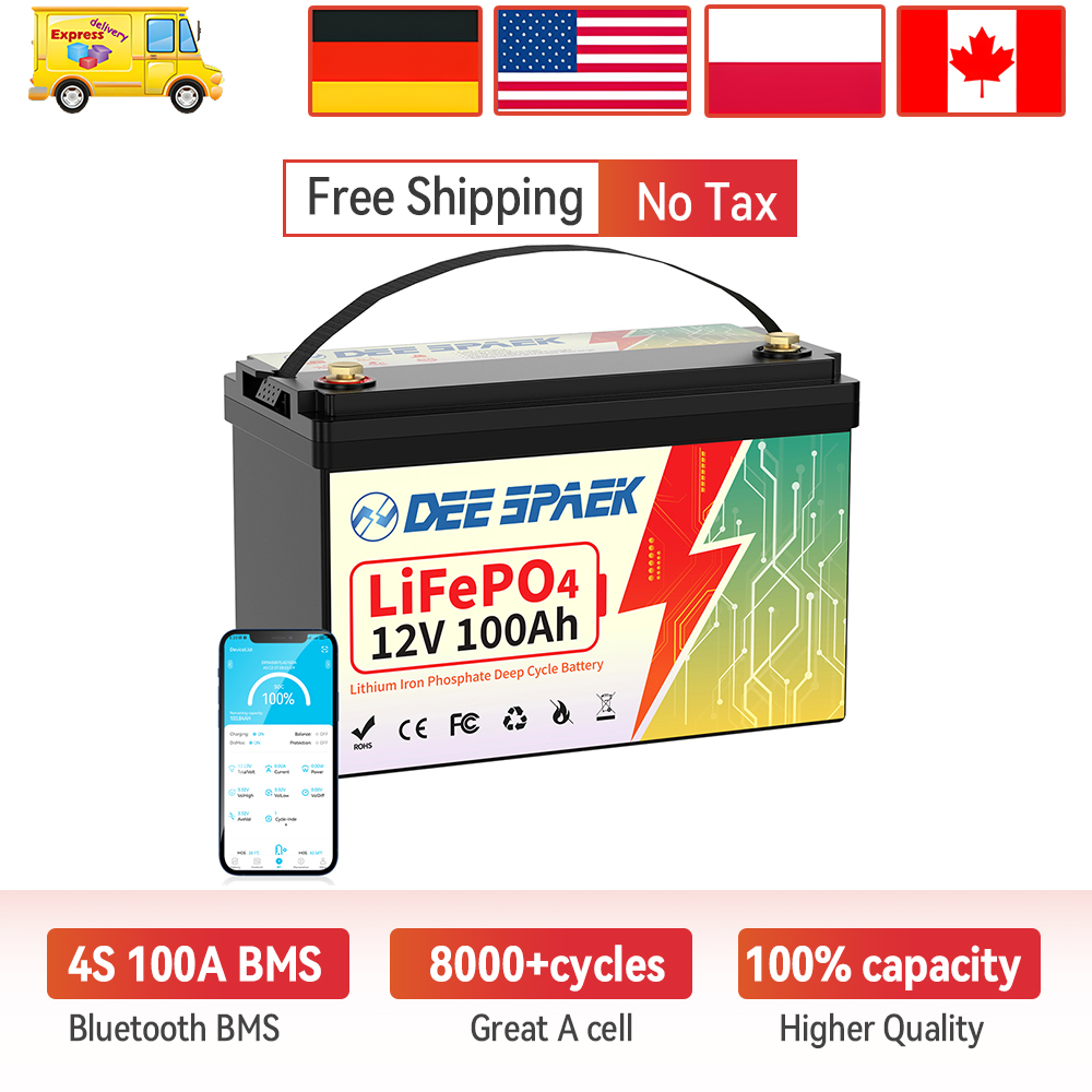 DEEPSPAEK 12V 100Ah Lifepo4 Ba - Lifepo4 12V 100Ah Bms Bluetooth recensie en prijs