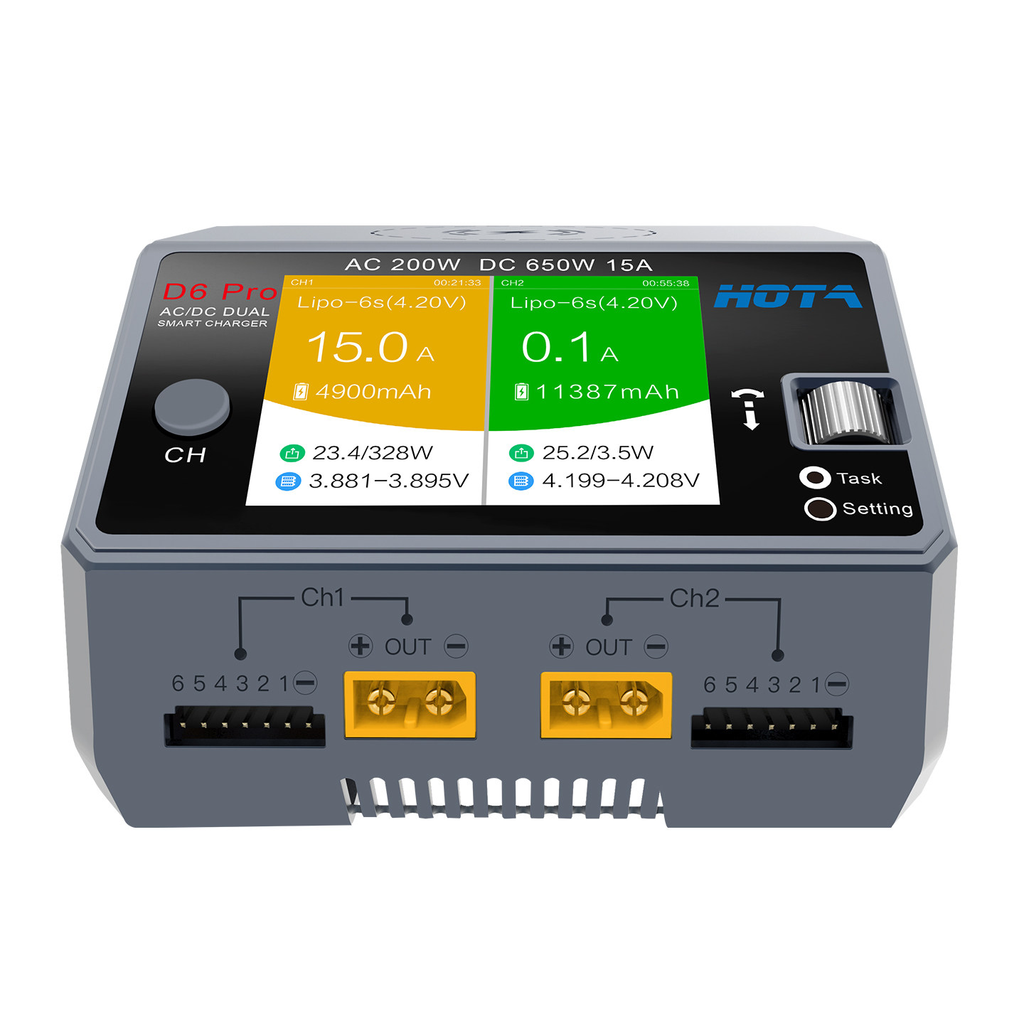 HOTA D6 Pro AC/DC Dual Channel - Hota D6 Pro Dual Lipo Charger recensie en prijs
